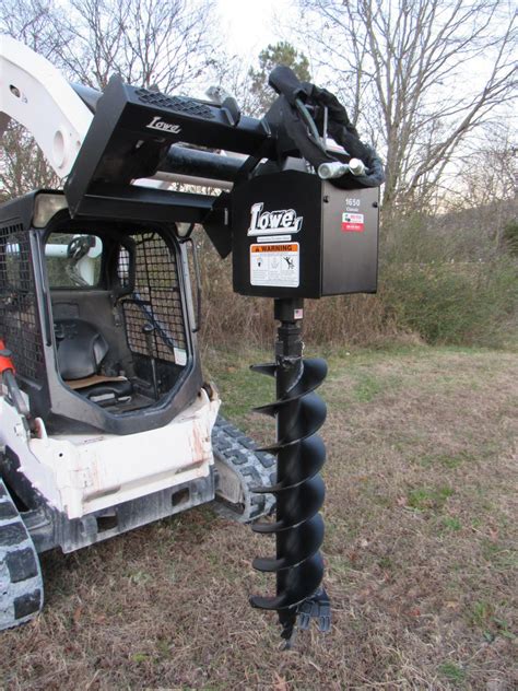 auger drive skid steer|auger attachment for skid steer.